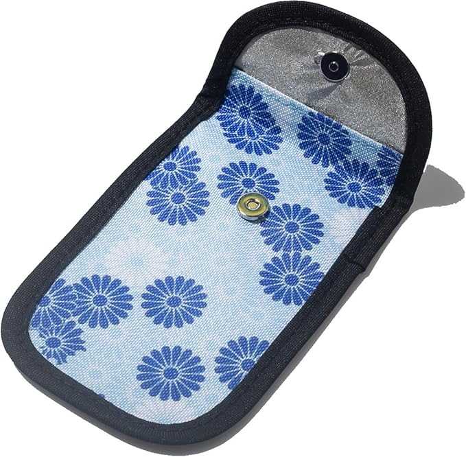 DQL faraday key fob protector, key fob signal blocker, faraday pouch, faraday bag for key fob, key signal blocker (Indigo Garden)