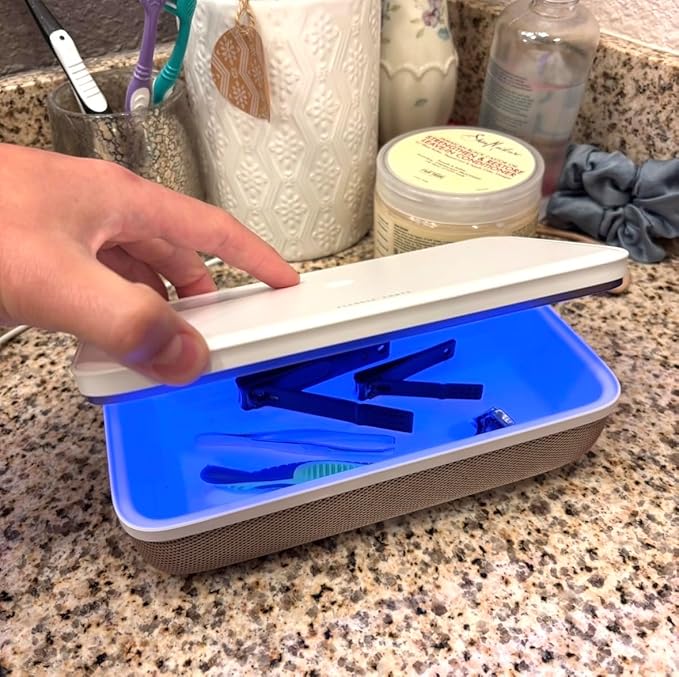 UV Phone Sanitizer Box – Modern UV Sanitizer for Smartphones and More | Large Capacity | Fast Disinfection