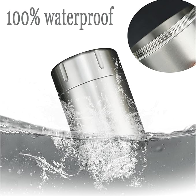 Waterproof Pill Bottle Titanium, Travel Pill Container Medication Organizer, Portable Daily Pill Case, Compact Pill Box for Purse Pocket Handbag, Bpa Free Outdoor EDC Small Pill Holder
