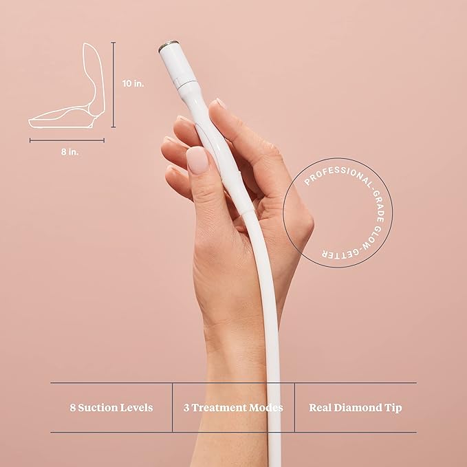 Trophy Skin MicrodermMD - At Home Microdermabrasion Kit - Anti Aging and Acne Treatment - Contains Real Diamond and Pore Extractor Tips to Rejuvenate Skin and Reduce Acne Scars - Blush