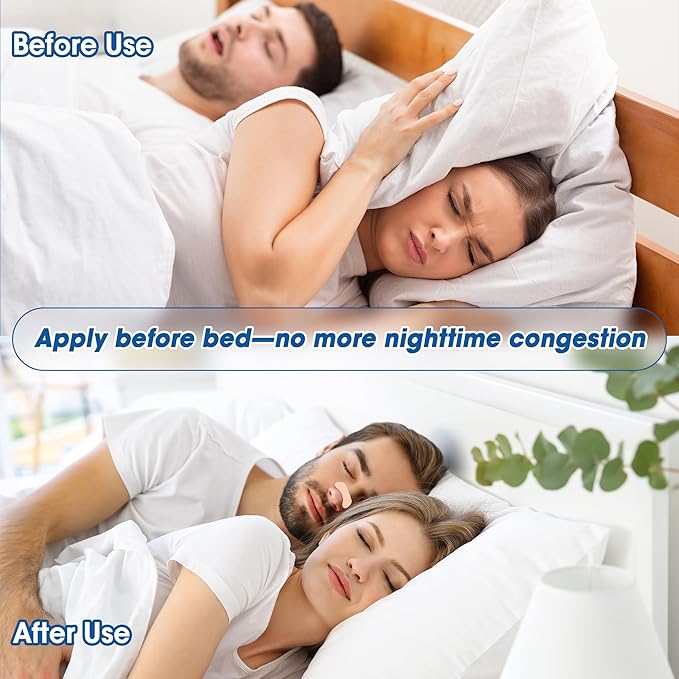 Nasal Strips for Snoring,Extra Breathing Nose Strips,Reduce Snoring Aids for Men & Women,Oil & Sweat Proof,Help Improves Sleep and Sports,Universal Fit (Beige, 60Pcs)