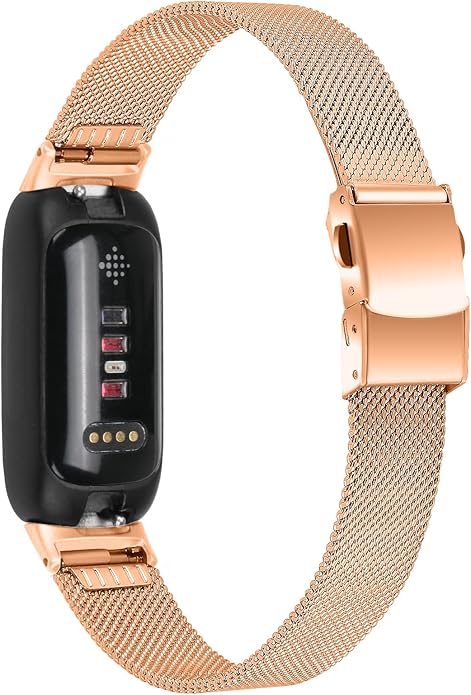 FitTurn Compatible with Fitbit inspire 3 metal band, Replacement Stainless Steel Mesh Watch Band Quick Release Metal Smart Strap for Fitbit inspire 3 Health & Fitness Tracker Watch