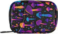 Pill Organizer Box Case Weekly Travel Pill Container Cute Pill Holder 7Day Vitamin Organizer Pill Dispenser Sorter Planner Storage Small Compact Neon-Colored Mushrooms Stars and Dots29