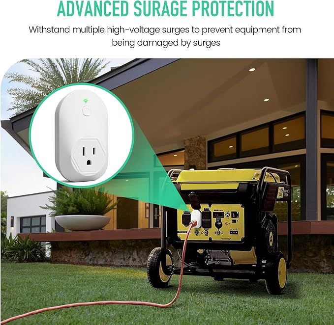 Haoguo Generator Electromagnetic Protector, EMP Protection, Plug Into The Socket of Inverter & Generator, Withstand Multiple High-Voltage Surges, for Home Backup, Emergencies, Grid outages