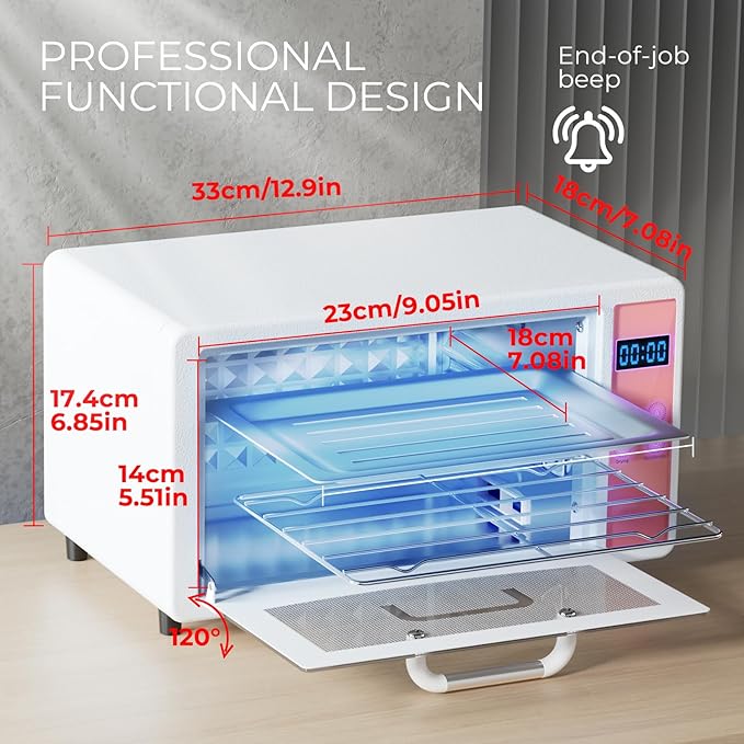 UV Light Nail Tool Cleaning Machine - Dry Heat Cabinet UV Light Cleaner, Manicure Tool Cleaner Cabinet, Barber Salon Tools, 6L 110V 160W White