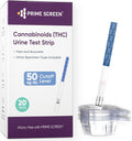 PRIME SCREEN® Cannabinoids (THC) Urine Test Strip 20 Pack with Cups Included, Highly Accurate and Sentitive at Home Marijuana Drug Test Kit