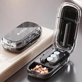 Pill Cutter (Black with Brush) Cutter Divider丨Pill Divider丨Pill Divider, Pill Divider for Cutting Pills, cuts Small or Large Pills in Half, Suitable for Travel, Pets