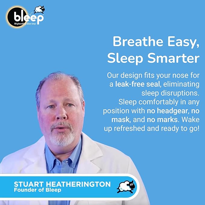 Bleep Dreamports CPAP Mask Replacement, Sleep Apnea Mask, No Nasal Insertion, Skin-Friendly Tape, 32-Pack for 16 Nights, Compatible with DreamWay Connector Kit, Essential CPAP Alternative
