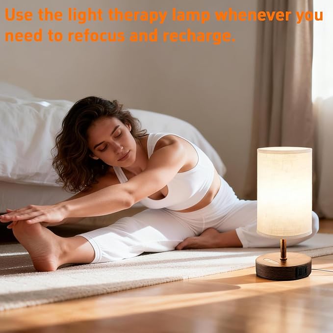 Light Therapy Lamp, 10000 Lux Natural Light Lamp Therapy Lamp with Remote Control, Sun Lamp 3 Color Temperature & Timer, Touch Control, Daylight Lamp for Home, Office, Bedroom