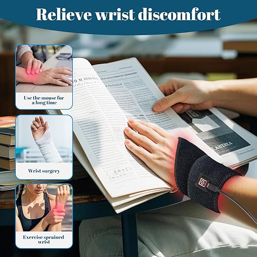 Red Light Therapy For Hands,Infrared Light Wrist Wrap,Wearable Wrap Belt,660nm 850nm，Relieve Muscle Pain