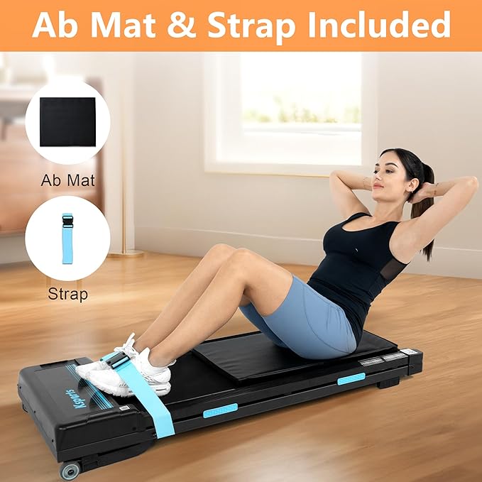 Ksports Walking Pad & Folding Treadmill – 2.5HP, Sit-Ups Mat, Bluetooth App, Portable Wheels | Incline, Desk, Dual Displays, 308 lbs & 265lbs Capacity