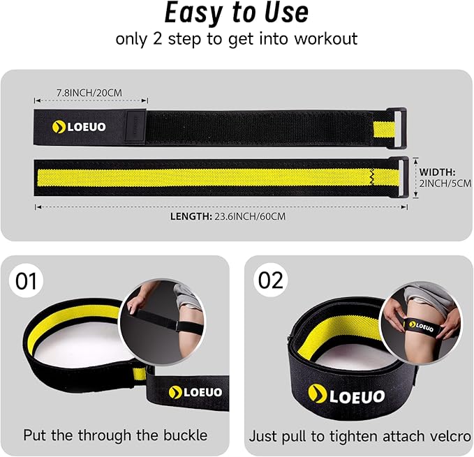 Booty Bands for Working Out Glutes, Adjustable Blood Flow Restriction Bands with Non Slip for Workout Butt & Thigh Building, Occlusion Bands for Women and Men Glutes Easy to Carry