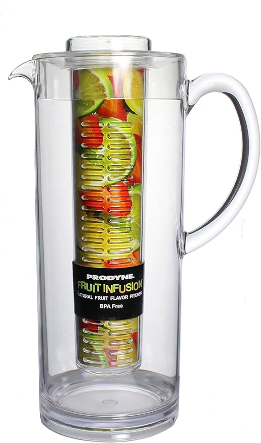 Prodyne Trim Fruit Infusion Pitcher, 60 oz, Clear