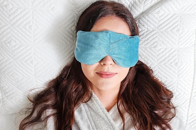 Heated Eye Mask for Dry Eyes - Microwavable Moist Heat Eye Compress for Stye Relief, Warm Eye Compression Pad for Dark Circles, Puffy Eyes & Dry Eye Therapy, Reusable Heating Eye Mask