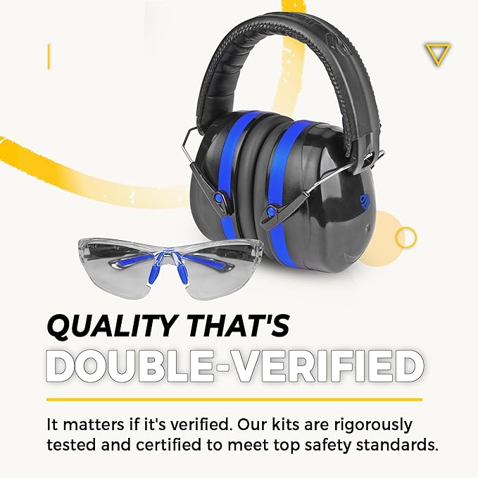 TradeSmart High-Performance Earmuffs for Shooting Range & Shooting Eye Protection Glasses + Firearm Confidence Course