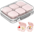 4/6 Grid Free Assembly Travel Medicine Organizer 10 Day Pill Organizer Portable Pill Box Waterproof Pill Case Daily Medication Carry Case for Vitamins, Fish Oils, Supplements