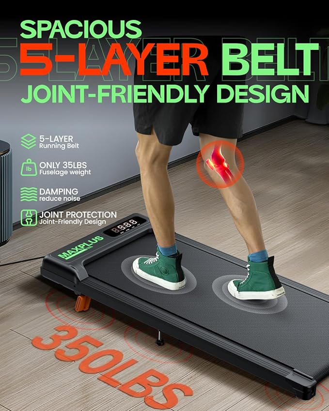 Portable Walking Pad with Incline, Under Desk Treadmill for Home, 3.0HP 350lbs Capacity Walking Jogging Running Machine with Remote Control and LED Display