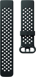 Fitbit Charge 3 Accessory Band, Official Fitbit Product, Sport, Black, Small