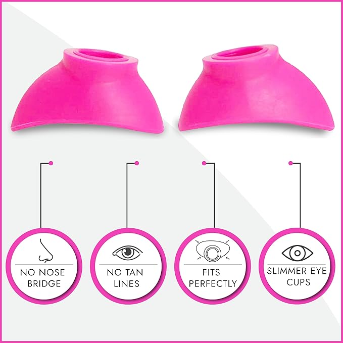Super Sunnies Slim Flex UV Eye Protection FDA Compliant Eyeshields Individual Tanning Bed Goggles, Red Light Therapy Glasses