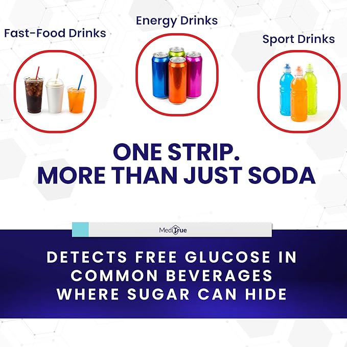 DietCheck – 50 Diet Soda Test Strips to Detect Non-Diet Soft Drinks – A Must-Have for Diabetics, Keto & Sugar-Free Diets – 50 Strips – Verify Your Diet Drink in Seconds