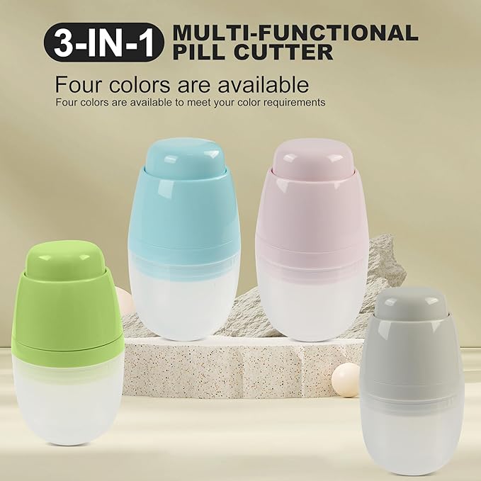 Multi-Function Pill Cutter, 1/2 and 1/4 Pill Splitter for Small and Tiny Pills,Portable and Adjustable Cutter,Storage Case