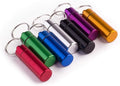 BEADNOVA Pill Holder Keychain Portable Pill Case Small Medicine Container Aluminium Fob Carrier with Medicine (7pcs, 7 Colors Per Pack)