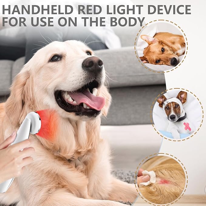 Red Light Therapy for Body, Near Infrared Light Therapy 660nm & 850nm, Suitable for Pets and People, Easy to Set up Portable Handheld Red Light