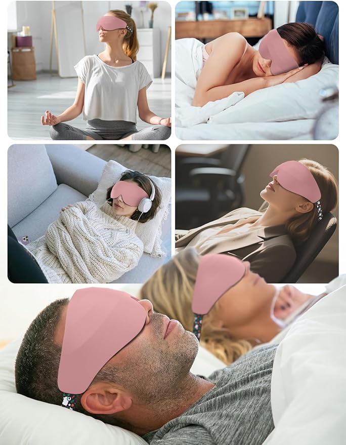 Sleep Mask for Side Sleeper Women Men, EVA BELLE Eye Mask for Sleeping Light Blocking, 3D Sleeping Mask Blackout, Soft Breathable Eye Shade Cover with Adjustable Elastic Strap for Travel Home Nap Rest