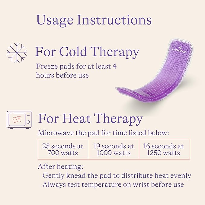 Lansinoh Hot and Cold Postpartum Pads – Reusable Perineal Ice Packs for Postpartum Recovery, Labor & Delivery Essentials, 2 Count