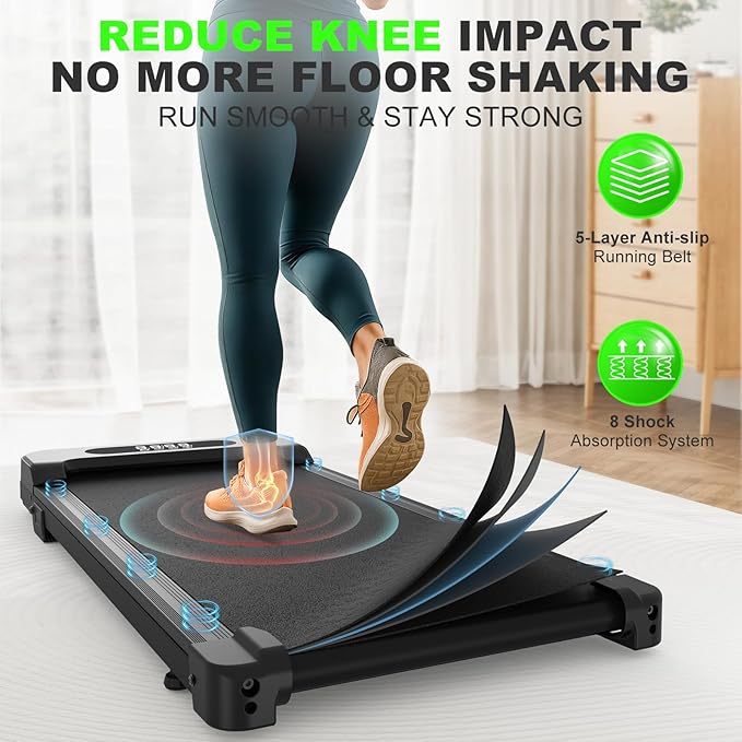 2 in 1 Walking Pad with Handle Bars, 8% Incline Foldable Treadmills for Home Office Ultra Quiet <40dB, 3.5 HP Portable Walking Jogging Running Machine with LED Display & Remote, 320+LB Capacity