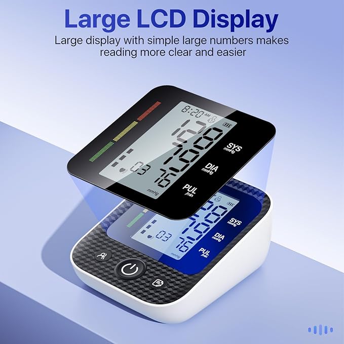Blood Pressure Monitors for Home Use,Blood Pressure Machine Hypertension Display 2 * 120 Sets Memory with Carrying Case for Home Use