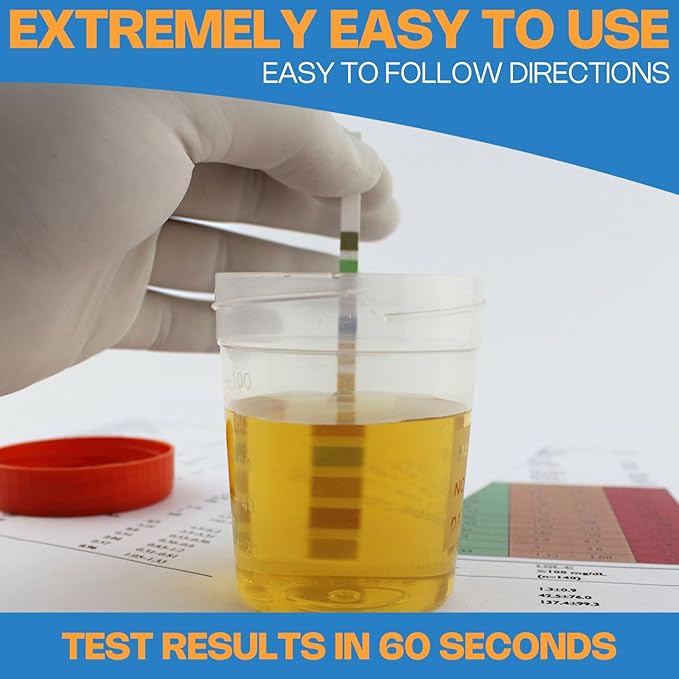 14 URS Test Strips – Easy Home Urinalysis Strips for Routine Health Tracking, Accurate & Simple to Use