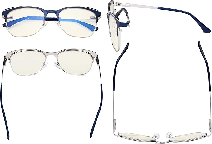 Eyekepper Blue Light Glasses - Square Digital Eyeglasses for Women Blocking Computer Screen UV Rays