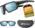 HTS HUNTERSKY Ballistic Tactical ANSI Z87.1+ Impact Protection Anti Fog Shooting Glasses Military Grade Airsoft Range