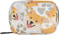 Pill Box Shiba Inu Dog 7 Day Pill Case Travel Pill Organizer Bag with Zipper Portable Weekly Vitamin Medicine Supplement Holder Pouch Bag