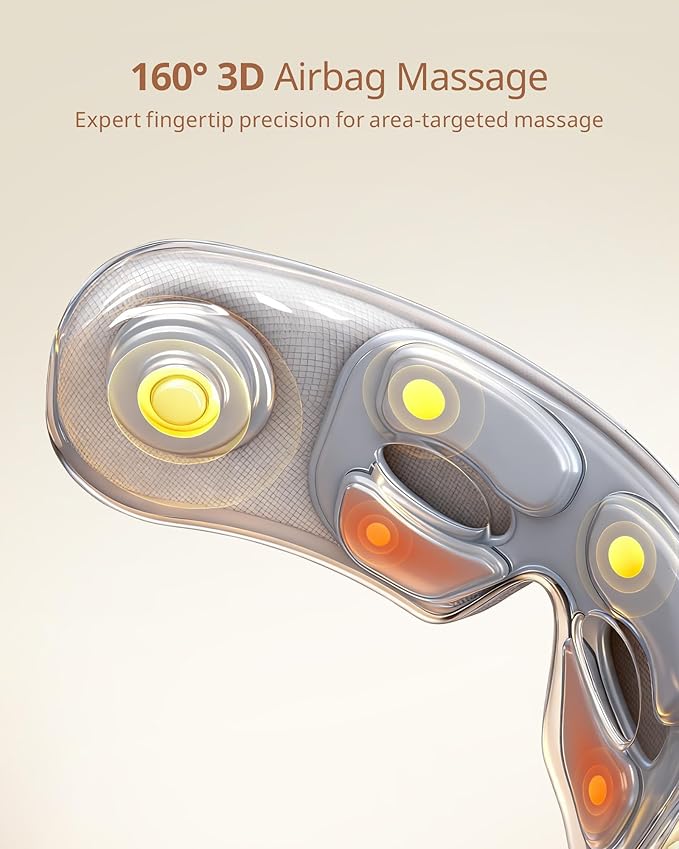 Ultra Light Eye Massager with 2 Level Heat, 120 Mins Uses, 3 Air Compression & Massage Modes, Heated Eye Mask with Bluetooth Music for Migraine Relief, Strain and Dry Eyes, Eye Relief for Women Men