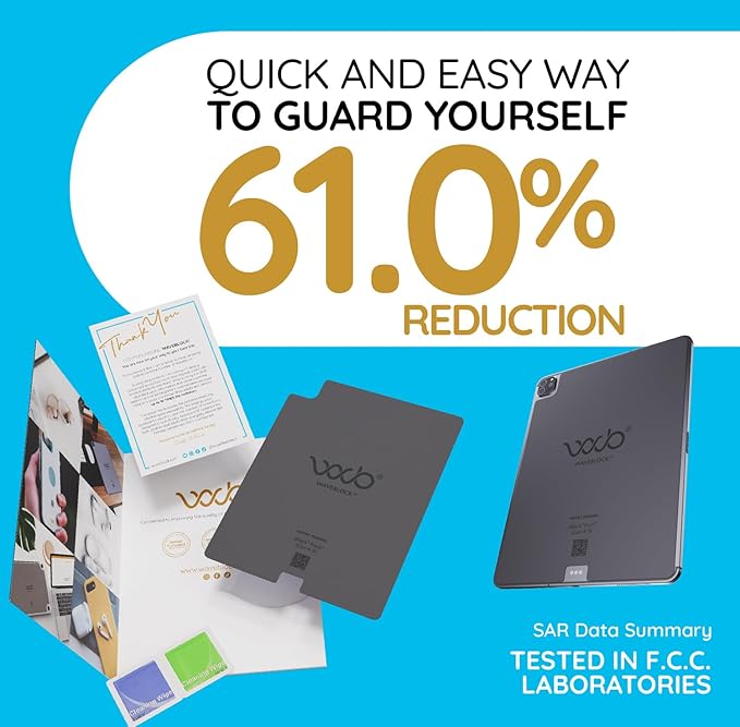 EMF Protection Sticker for iPad, The Only Patented, Scientifically Backed, Lab-Tested 5G EMF Shield Sticker to Protect You & Your Loved Ones - USA Made - WaveBlock iBlock- iPad Pro 2 11"