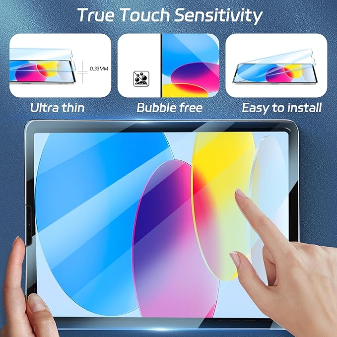 ZenRich [2 Packs] Anti Blue Light Screen Protector for iPad (A16) 11th/10th Generation 2025/2022 (11"/10.9") – 9H Hardness Tempered Glass, HD Clarity, Eye Protection, Scratch Resistant, Bubble-free
