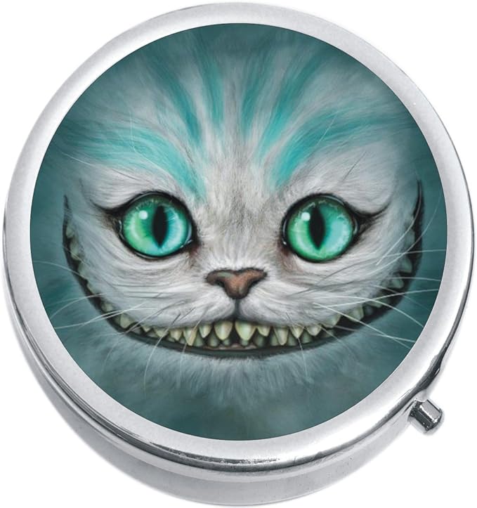 Cheshire Cat Wonderland Medicine Vitamin Pill Box