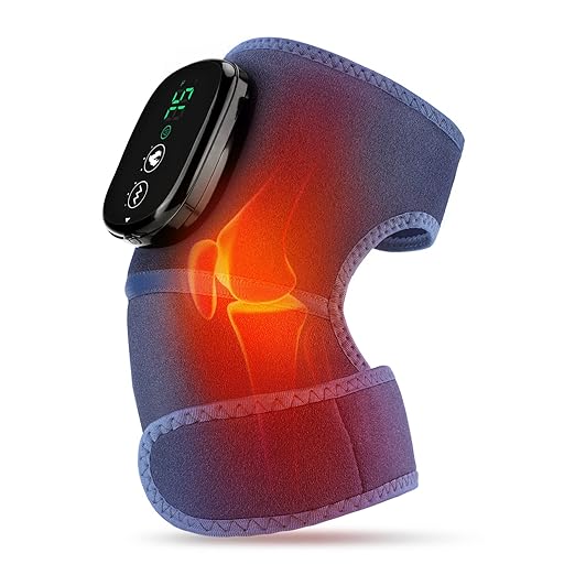 MOAJAZA Cordless Knee Massager with Heat and Vibration, Heating Pads for Knee Shoulder Elbow Deep Issue