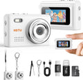 Mini Keychain Digital Camera, Y2K Pocket-Size Mini Camera, 2MP 1080P Small Camera with 32GB Card, Video Recorder with Long Battery Life for Travel, Party and Vlog (White)
