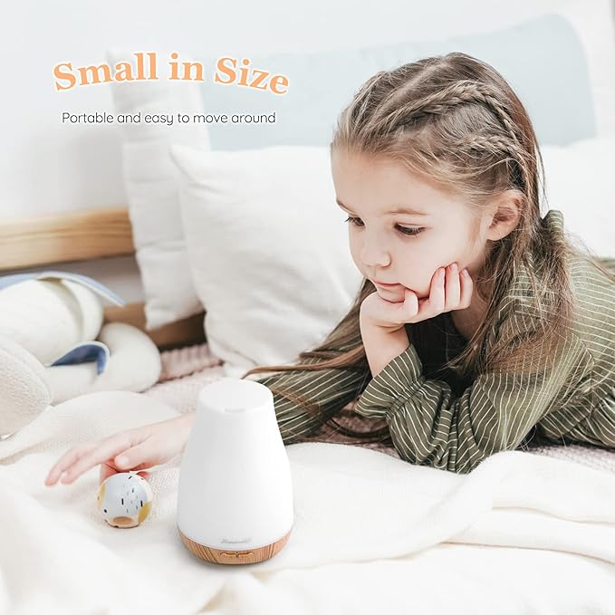 Aromatherapy Essential Oil Diffuser for Room: Air Humidifier Aroma Scent Cool Mist Diffusers Colorful Light Cute Mini Small Waterless Auto Off Ultrasonic for Home Bedroom