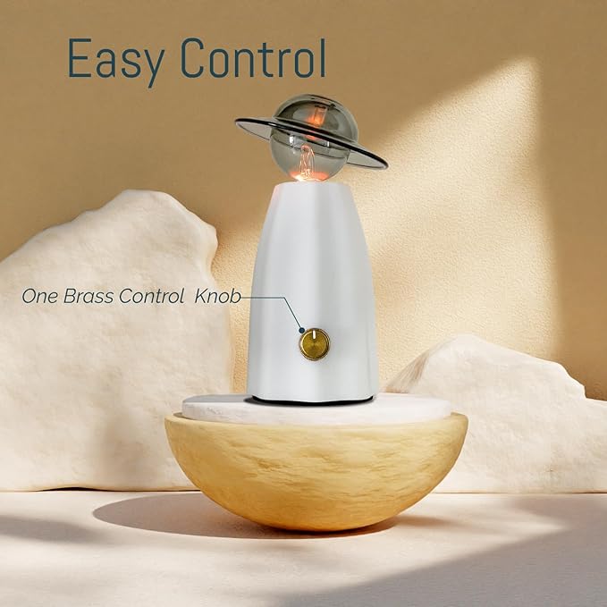 Scarecrow Waterless Essential Oil Diffuser Glass Nebulizing Diffuser for Large Room Wireless Portable Rechargeable Aroma Diffuser Glass Aromatherapy Diffuser for Home Office Yoga Spa Gift of Fragrance
