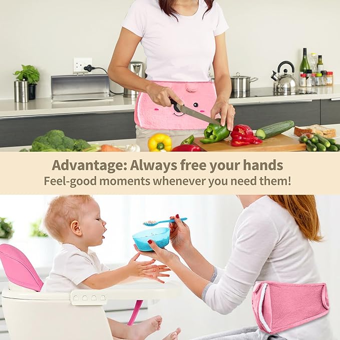Hot Water Bag, Hot Water Bottle with Waist Cover for Menstrual Cramps, Pain Relief, Warm Water Pouch with Soft Plush Hand Waist Warmer Cover