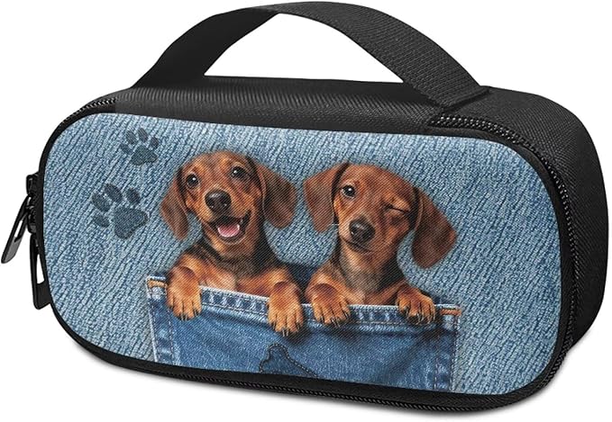 Cute Puppy Diabetic Supplies Bag Carrying Case Organizer for Diabetes Testing Kit, Blood Glucose Monitor Kit, Meter, Test Strips, Lancets, Insulin Cooler Travel Case Daily Life