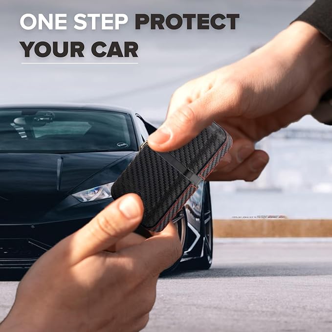 VONETTI Carbone Faraday Box for Car Keys- Anti-Theft Car Key Signal Blocking Pouch, RFID Keyless Entry Key Fob Protector & Blocker Blocking Cages- Car Accessories Gift for Men and Women