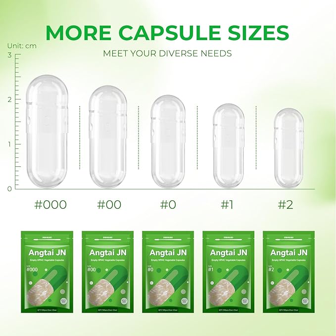 Size 0 Capsules Empty Vegan Plant Based Clear (1,000 Count) Gluten Free, Non-GMO, Halal Certified Pill Caps Filling Kit with 2 Spoons for Vegetarian DIY Your Own Supplements