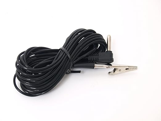 20 Foot Grounding Cable for Earth, EMF Radiation Fabrics, WiFi Radiation Protection. Just Clip it and Plug into Your Outlet Ground