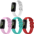(4 Pack) Bands Straps Intended for Fitbit Inspire 3 Health & Fitness Tracker, Colorful Comfortable Flexible Silicone Band Rubber Strap Wristbands Sports Accessories for Inspire 3