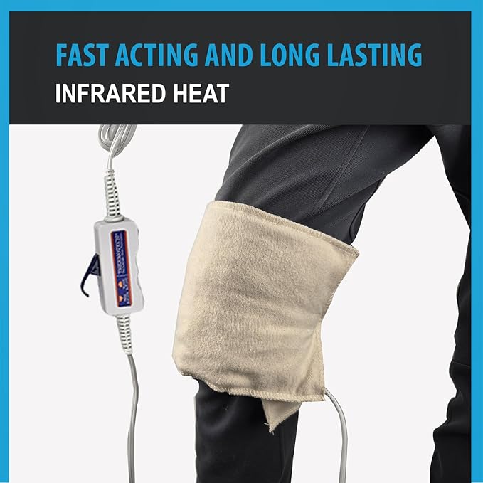 Medical Grade Heating pad with Automatic Moist Heat by Thermotech - High-Heat Heating pad for Deep Penetrating Heat - Mini Size Analogue (19" x 7") - with Manual Clicker Controller